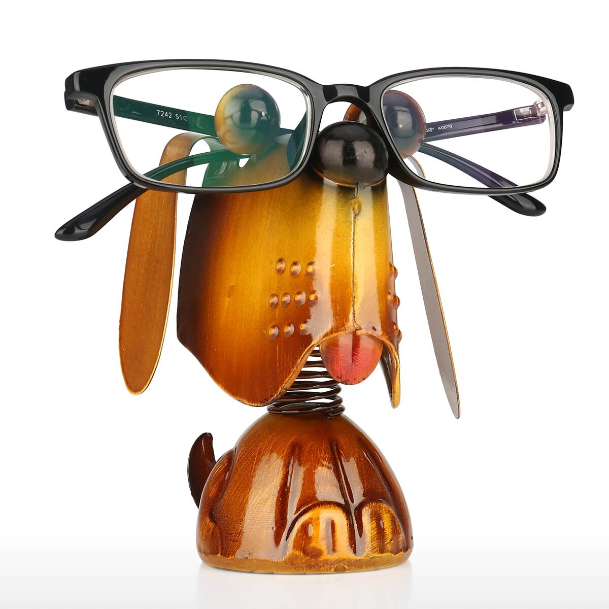 Modern Iron Sculpture Puppy Dog Animal Stand Eyeglass Holder Handicraft Crafting Sunglasses Display Home Decoration Ornament acacuss