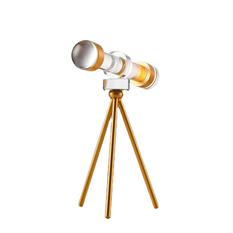 Modern Luxury Crystal Camera Sculpture Home Decor Accessories Creative Living Room Desktop Retro Tripod Camera Crystal Art Decor acacuss
