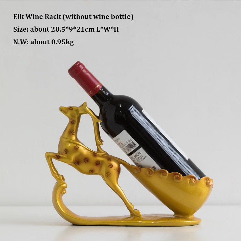 Modern Luxury Resin Crafts Figurines &amp; Miniatures Wine Rack, Sideboards Ornament, and Creative Interior Decorations acacuss