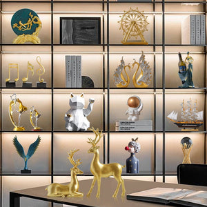 Modern Luxury Resin Crafts Figurines &amp; Miniatures Wine Rack, Sideboards Ornament, and Creative Interior Decorations acacuss