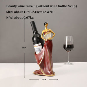 Modern Luxury Resin Crafts Figurines &amp; Miniatures Wine Rack, Sideboards Ornament, and Creative Interior Decorations acacuss