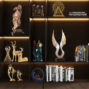 Modern Luxury Resin Crafts Figurines &amp; Miniatures Wine Rack, Sideboards Ornament, and Creative Interior Decorations acacuss