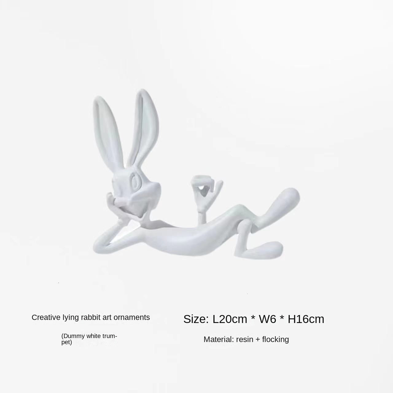Modern Minimalist Cartoon Bugs Bunny Resin Handicraft Ornaments, Porch Living Room TV Cabinet Bedroom Desktop Home Decorations acacuss