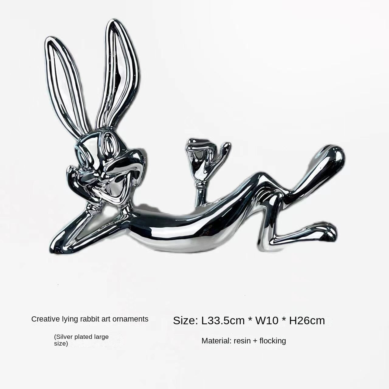 Modern Minimalist Cartoon Bugs Bunny Resin Handicraft Ornaments, Porch Living Room TV Cabinet Bedroom Desktop Home Decorations acacuss