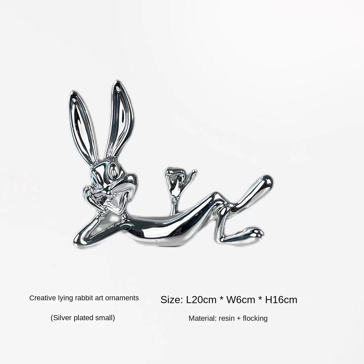 Modern Minimalist Cartoon Bugs Bunny Resin Handicraft Ornaments, Porch Living Room TV Cabinet Bedroom Desktop Home Decorations acacuss