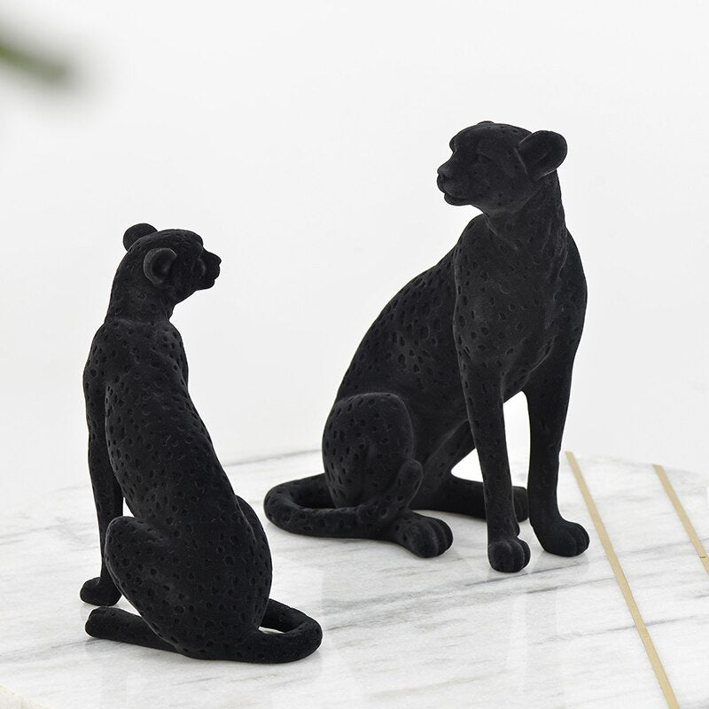 Modern Minimalist Light Luxury Style Animal Leopard Resin Living Room Porch Decoration Model Display Decorations Home Decor acacuss