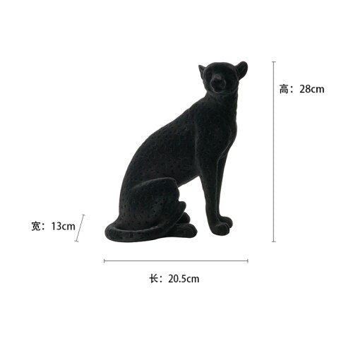 Modern Minimalist Light Luxury Style Animal Leopard Resin Living Room Porch Decoration Model Display Decorations Home Decor acacuss