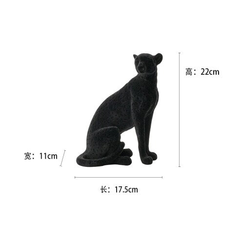 Modern Minimalist Light Luxury Style Animal Leopard Resin Living Room Porch Decoration Model Display Decorations Home Decor acacuss