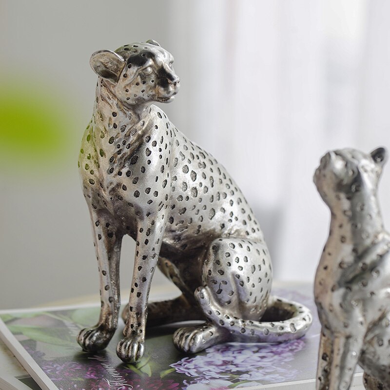 Modern Minimalist Light Luxury Style Animal Leopard Resin Living Room Porch Decoration Model Display Decorations Home Decor acacuss