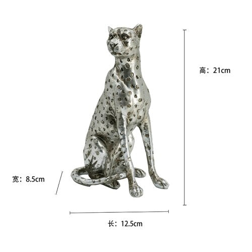 Modern Minimalist Light Luxury Style Animal Leopard Resin Living Room Porch Decoration Model Display Decorations Home Decor acacuss
