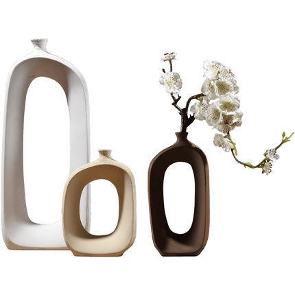 Modern Minimalist Decorative Ornaments Living Room Flower Arrangement - mid century modern decor vases - Table centerpiece housewarming Gift - ACACUSS