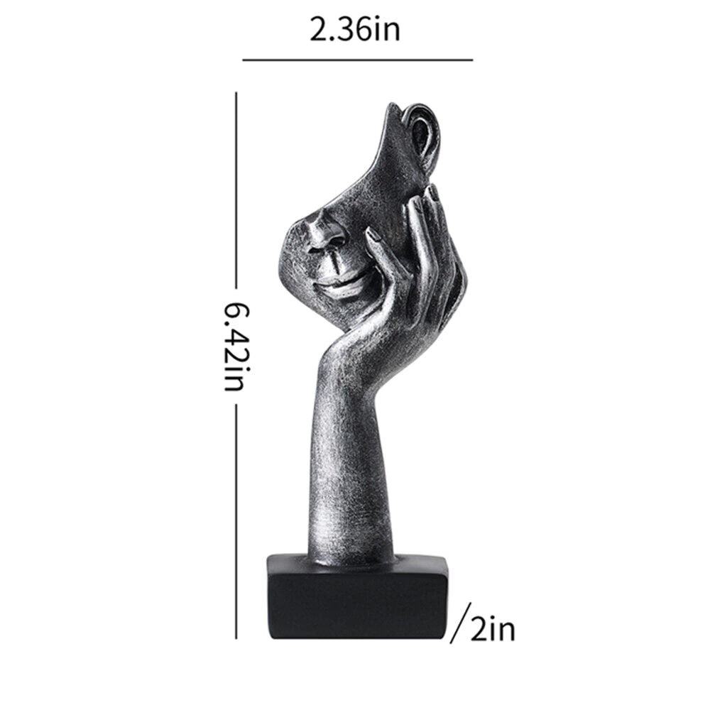 Modern Nordic Home Decor Human Face Miniatures Desk Accessories Thinker Sculptures Figurines Room Decoration Metal Figurine acacuss