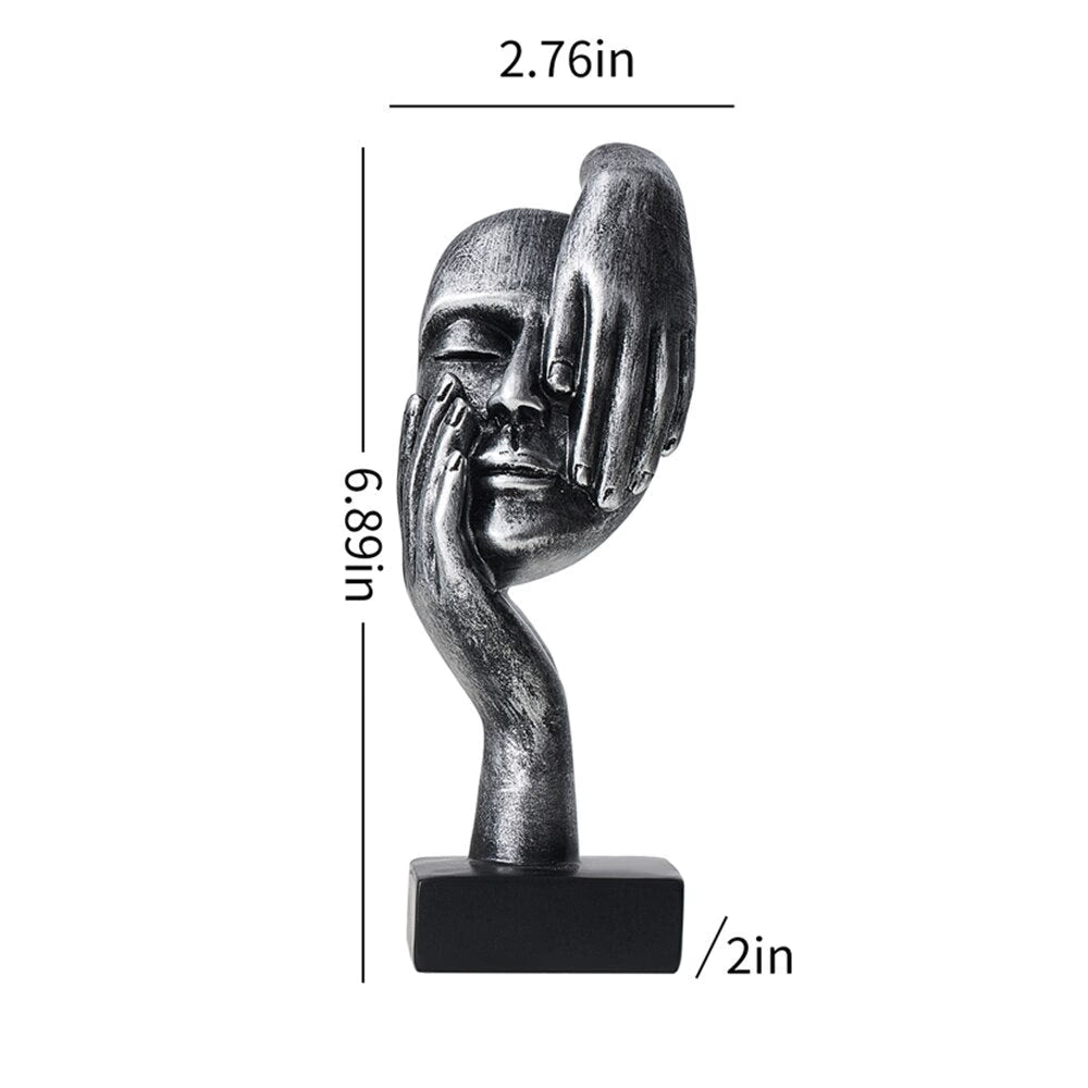 Modern Nordic Home Decor Human Face Miniatures Desk Accessories Thinker Sculptures Figurines Room Decoration Metal Figurine acacuss