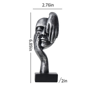 Modern Nordic Home Decor Human Face Miniatures Desk Accessories Thinker Sculptures Figurines Room Decoration Metal Figurine acacuss