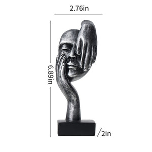 Modern Nordic Home Decor Human Face Miniatures Desk Accessories Thinker Sculptures Figurines Room Decoration Metal Figurine acacuss