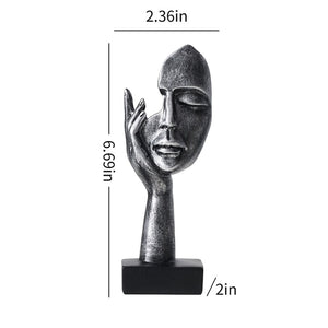 Modern Nordic Home Decor Human Face Miniatures Desk Accessories Thinker Sculptures Figurines Room Decoration Metal Figurine acacuss
