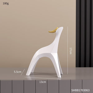 Modern Nordic Home Transparent Golden Reindeer Statue Living Room Decoration Tabletop Sculpture Resin Figurines Chrismas Gifts acacuss
