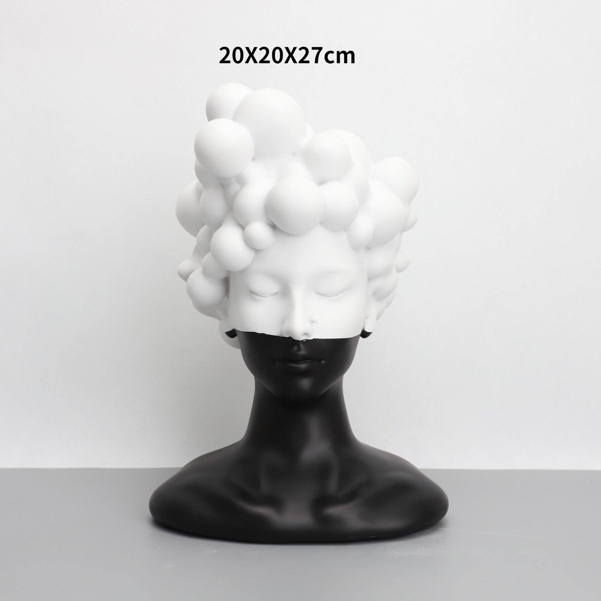 Modern Simple Art Figure Sculpture Resin Decoration Creative Black and White Girl Soft Decoration for Living Room acacuss
