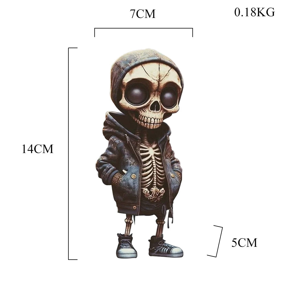Modern Skull Resin Statue Cool Skeleton Decorative Figurines Halloween Party Decoration Home Accessories Office Accessories acacuss
