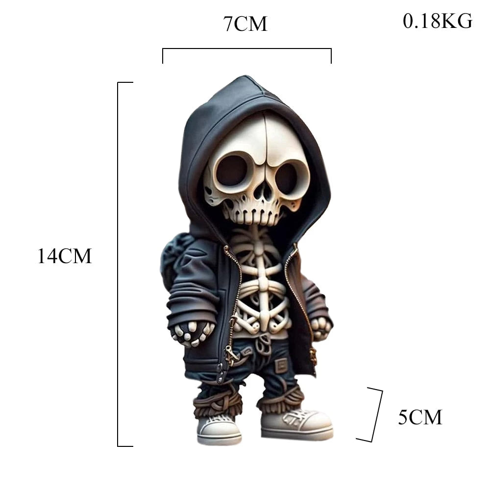 Modern Skull Resin Statue Cool Skeleton Decorative Figurines Halloween Party Decoration Home Accessories Office Accessories acacuss