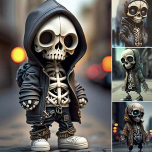 Modern Skull Resin Statue Cool Skeleton Decorative Figurines Halloween Party Decoration Home Accessories Office Accessories acacuss
