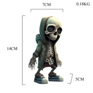 Modern Skull Resin Statue Cool Skeleton Decorative Figurines Halloween Party Decoration Home Accessories Office Accessories acacuss