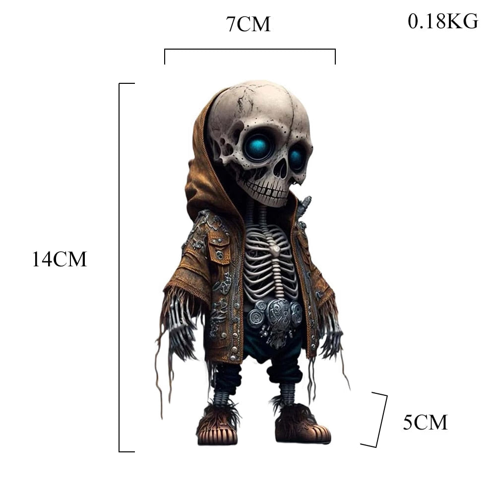 Modern Skull Resin Statue Cool Skeleton Decorative Figurines Halloween Party Decoration Home Accessories Office Accessories acacuss