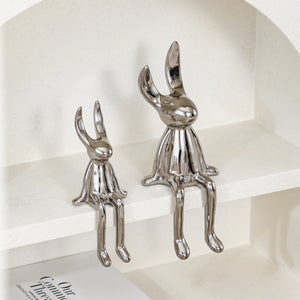 Modern Style Living Room Decoration Kawaii Rabbit Sculpture Ceramic Statue Home Decoration Accessories Home Decor Shelf Decor acacuss