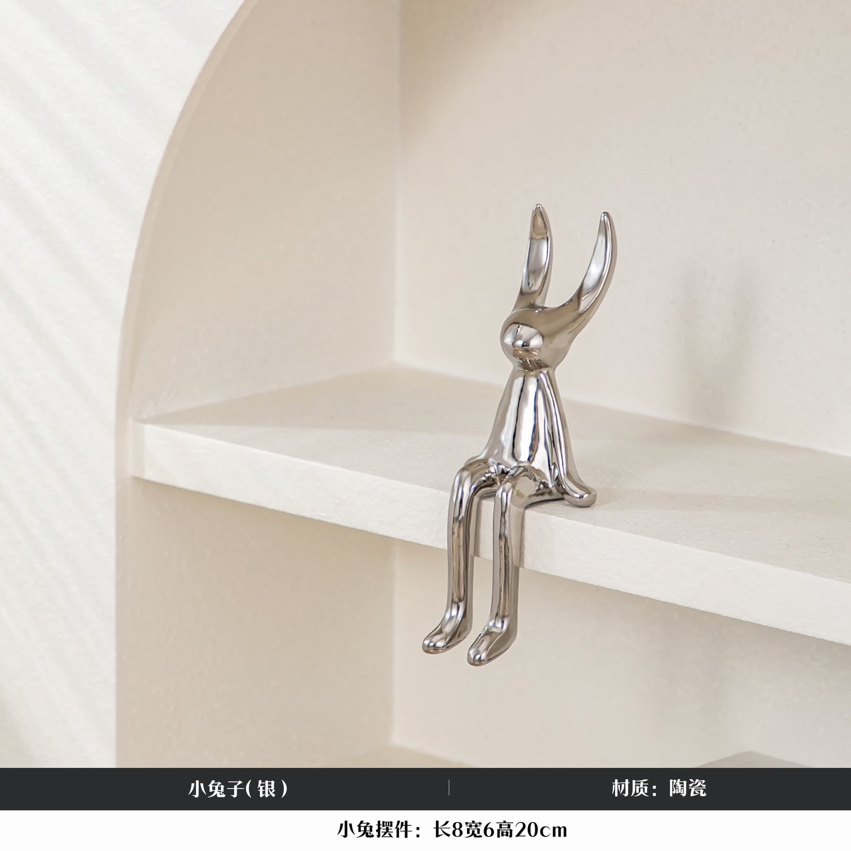 Modern Style Living Room Decoration Kawaii Rabbit Sculpture Ceramic Statue Home Decoration Accessories Home Decor Shelf Decor acacuss