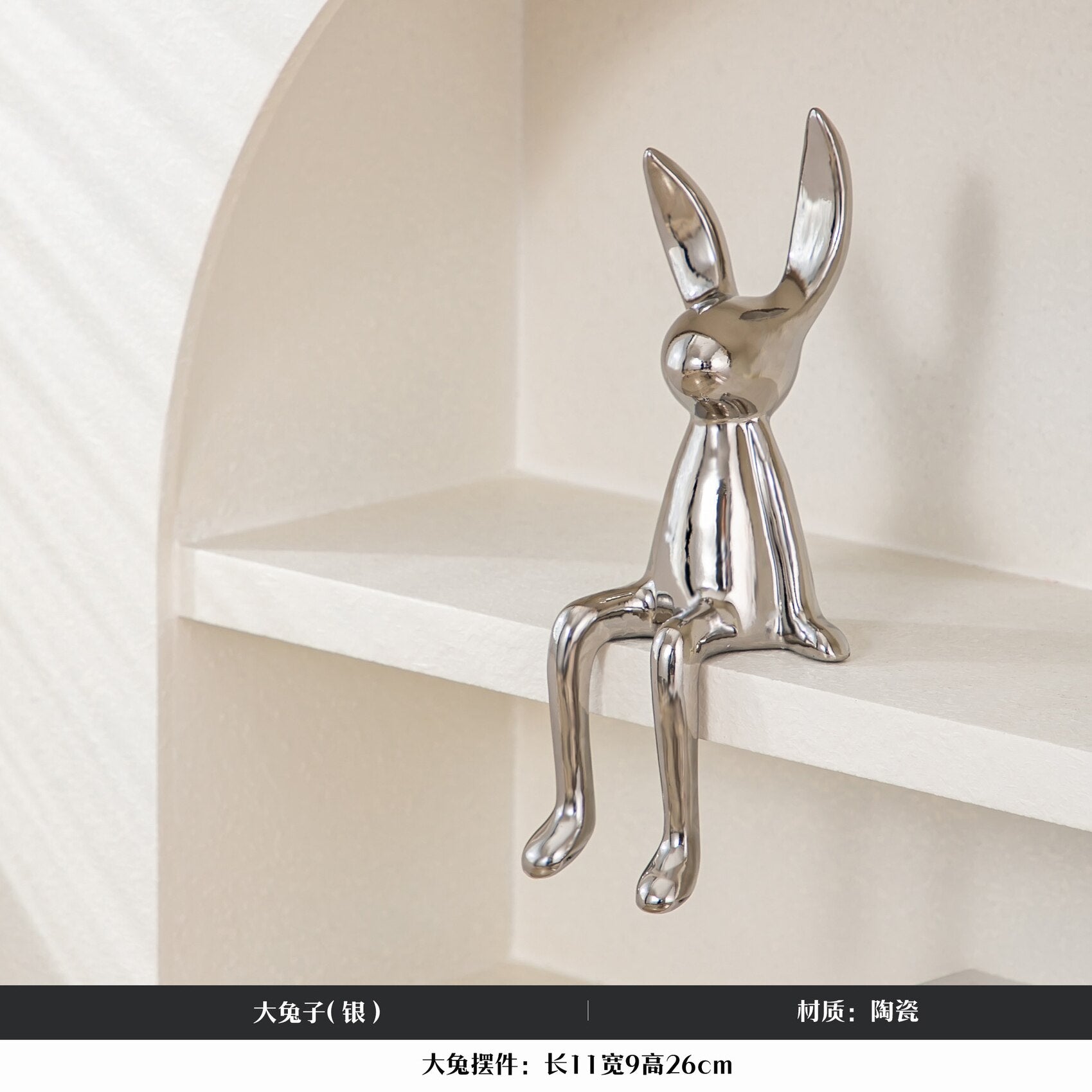 Modern Style Living Room Decoration Kawaii Rabbit Sculpture Ceramic Statue Home Decoration Accessories Home Decor Shelf Decor acacuss