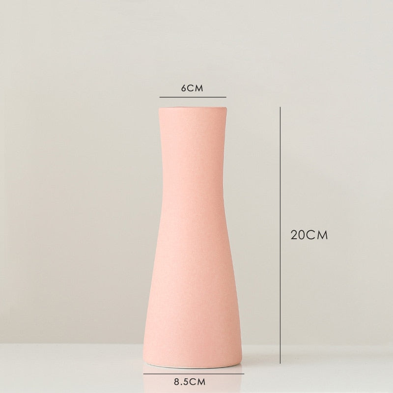 Modern White Ceramic Vases Chinese Style Simple Designed Pottery And Porcelain Vases For Artificial Flowers Decorative Figurines acacuss