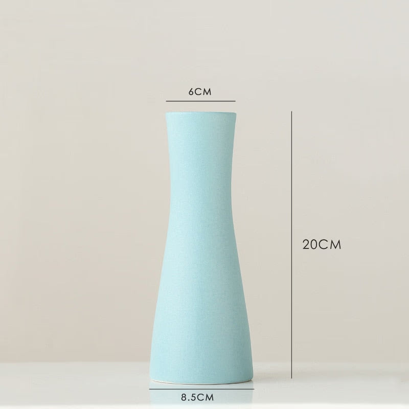 Modern White Ceramic Vases Chinese Style Simple Designed Pottery And Porcelain Vases For Artificial Flowers Decorative Figurines acacuss