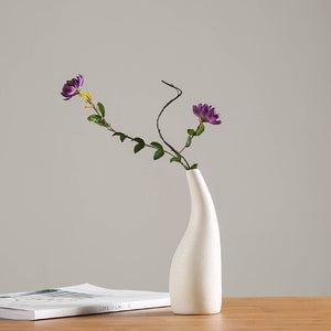 Modern White Ceramic Vases Chinese Style Simple Designed Pottery And Porcelain Vases For Artificial Flowers Decorative Figurines acacuss