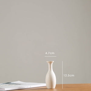 Modern White Ceramic Vases Chinese Style Simple Designed Pottery And Porcelain Vases For Artificial Flowers Decorative Figurines acacuss