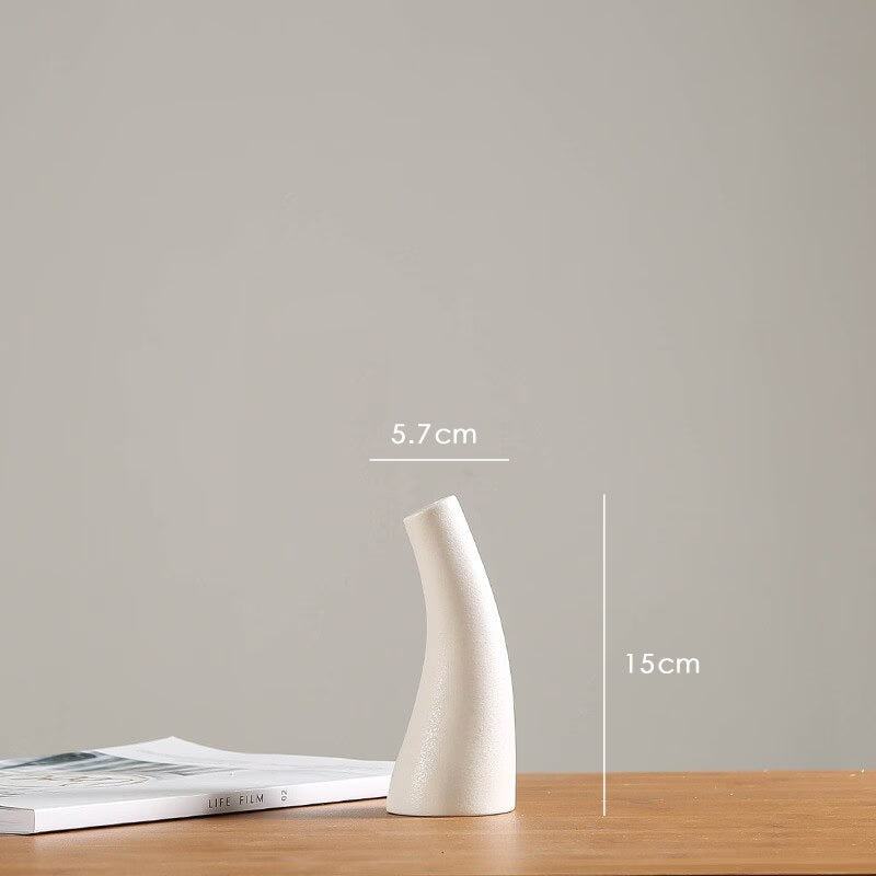 Modern White Ceramic Vases Chinese Style Simple Designed Pottery And Porcelain Vases For Artificial Flowers Decorative Figurines acacuss