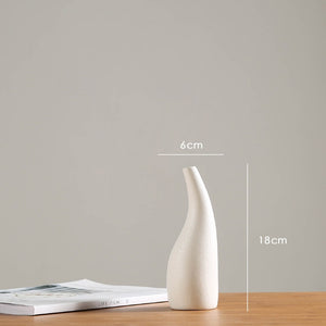 Modern White Ceramic Vases Chinese Style Simple Designed Pottery And Porcelain Vases For Artificial Flowers Decorative Figurines acacuss