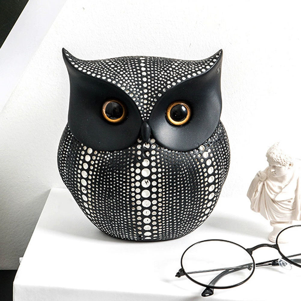 Modern simple and cute ceramic OWL Statue - acacuss