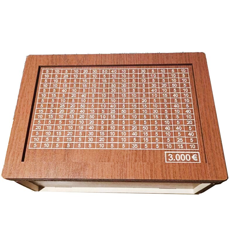 Money Box Piggy Bank Wood Money Bank Reusable Money Box with Saving Goal and Numbers To Check for Helps The Habit of Saving acacuss