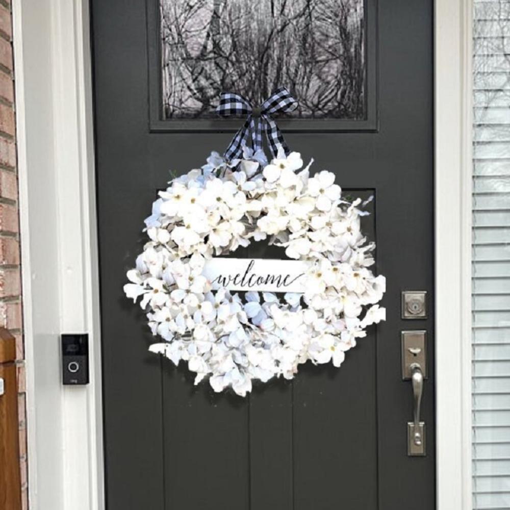 Moon Shaped Door Wreaths Halloween Decorations Welcome Sign Goth Roses Black Cats Garland Front Door Ornament Halloween Signs acacuss