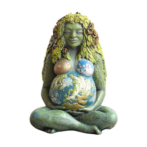 Mother Earth Millennial Gaia Resin Statue Ornaments - Goddess Statue sculptures Figurine interior Decorative Home living room decoration - ACACUSS