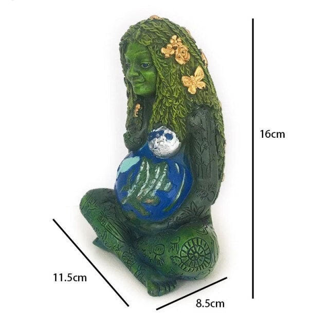 Mother Earth Millennial Gaia Resin Statue Ornaments - Goddess Statue sculptures Figurine interior Decorative Home living room decoration - ACACUSS