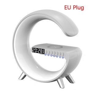 Multifunctional Wireless Charger Alarm Clock Speaker APP RGB Light Fast Charging Station for iPhone & Samsung acacuss