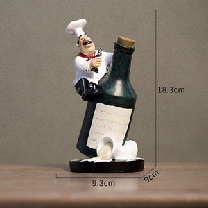 Multiple Styles Resin Chef Statue Cartoon Restaurant Chef Figurine Cook Ornament Home Kitchen Cute Sculpture Tabletop Decors acacuss