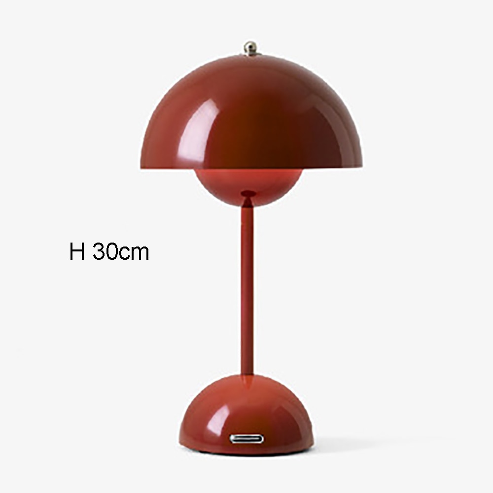 Mushroom Flower Bud Rechargeable LED Table Lamps Desk light for Bedroom Dining Touch Night Light Simple Modern Hoom Decoration acacuss