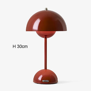 Mushroom Flower Bud Rechargeable LED Table Lamps Desk light for Bedroom Dining Touch Night Light Simple Modern Hoom Decoration acacuss
