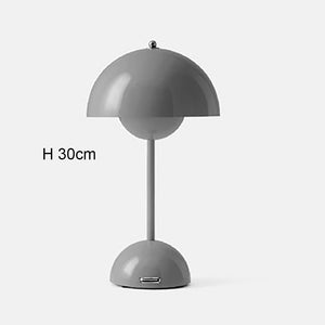 Mushroom Flower Bud Rechargeable LED Table Lamps Desk light for Bedroom Dining Touch Night Light Simple Modern Hoom Decoration acacuss