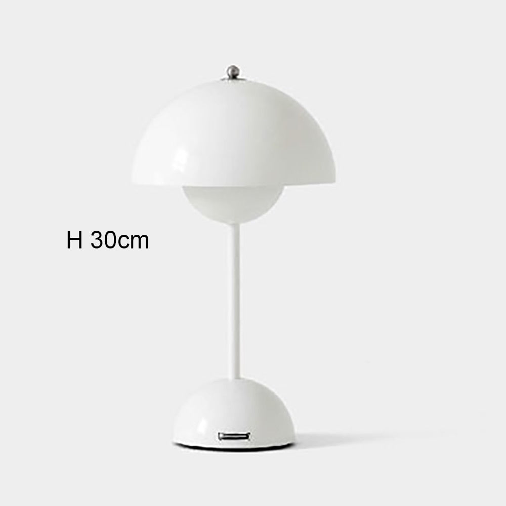 Mushroom Flower Bud Rechargeable LED Table Lamps Desk light for Bedroom Dining Touch Night Light Simple Modern Hoom Decoration acacuss
