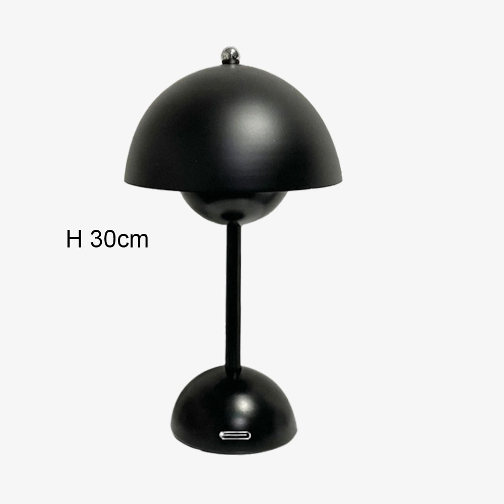 Mushroom Flower Bud Rechargeable LED Table Lamps Desk light for Bedroom Dining Touch Night Light Simple Modern Hoom Decoration acacuss