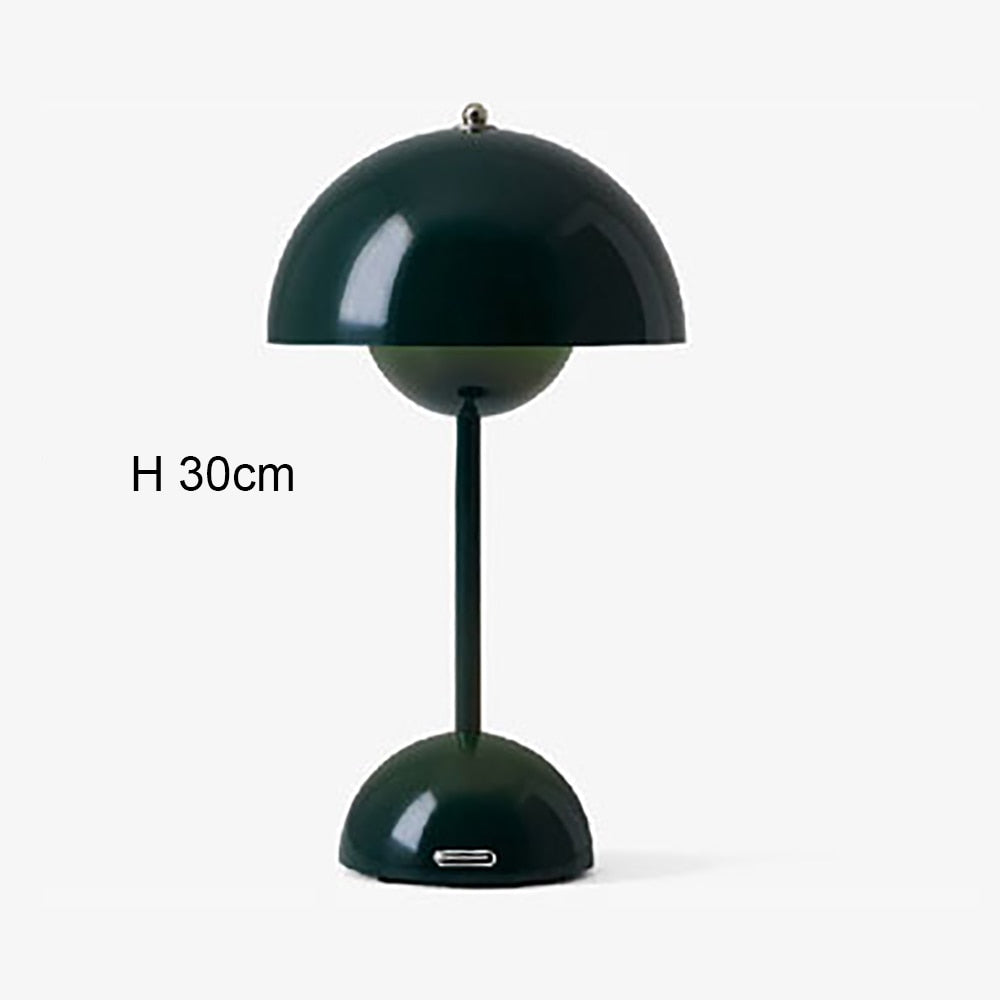 Mushroom Flower Bud Rechargeable LED Table Lamps Desk light for Bedroom Dining Touch Night Light Simple Modern Hoom Decoration acacuss