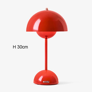 Mushroom Flower Bud Rechargeable LED Table Lamps Desk light for Bedroom Dining Touch Night Light Simple Modern Hoom Decoration acacuss